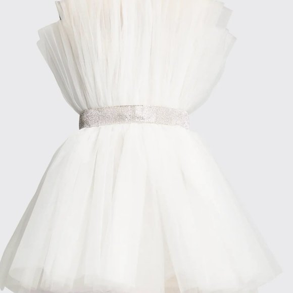 Bronx and Banco NEW Anna Strapless Pleated Tulle Mini Dress - Picture 4 of 14